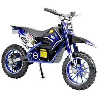 HECHT 54502 Elektro Pocketbike | Blau | bis 25km/h | 500W | bis 75kg | 36V | 8Ah Akku | 8-12h Ladezeit - Blau