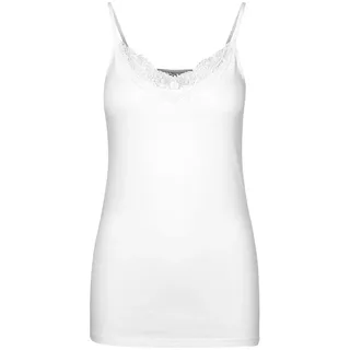 VERO MODA Damen VMINGE LACE Singlet NOOS Spitzentop, Bright White, M