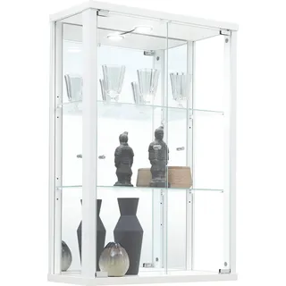 fif Möbel Vitrine »OPTIMA«, Hängevitrine/Glasvitrine 2x Glastür,perfekt für Sammler,Sammlervitrine, weiß