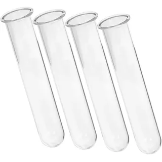 HYTROVE 4 Stück Reagenzglas-hydrokulturvase Reagenzglasvasen Aus Glas Pflanzterrarien Vermehrungsvasen Für Pflanzen Reagenzglas-blumenvase Aus Glas Röhrenvase Pflanzenterrarium Transparent