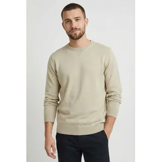 Rundhalspullover BLEND "Pullover", Herren, Gr. M, winter twig, Strick, Obermaterial: 100% Polyester, unifarben, regular fit normal, Rundhals, Bündchen, Pullover Rundhalspullover, Kunstfaser