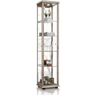K-Möbel Glasvitrine 37 x 176 x 33 cm Braun