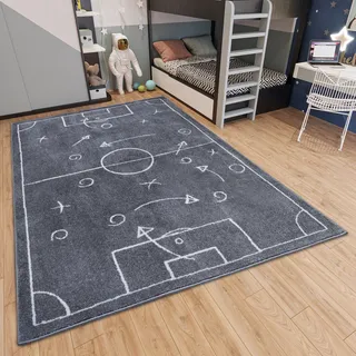 HANSE HOME "Adventures Gameplan", rechteckig 7 mm Höhe Spielteppich, fest, Kinderzimmer, Fußball, Spielunterlage,