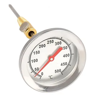 Lantelme 500°C Ofen, Grillthermometer | Analog mit 15cm Edelstahlsonde und Clip | Präzises Thermometer für Backofen, BBQ, Grill, Holzbackofen, Holzkohlegrill, Gasgrill und Smoker