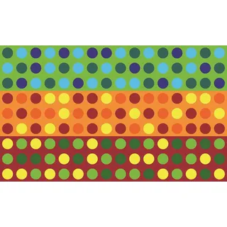 Gift Company Fußmatte Polka, Kokosfaser/PVC, Bunt, 75 x 1.5 x 45 cm