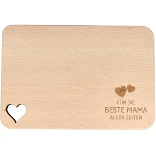 Spruchreif | Frühstücksbrettchen mit Gravur „Bester Opa aller Zeiten“ – Holzbrettchen mit Herzausschnitt | Perfekte Geschenkidee für Opa & Vatertag