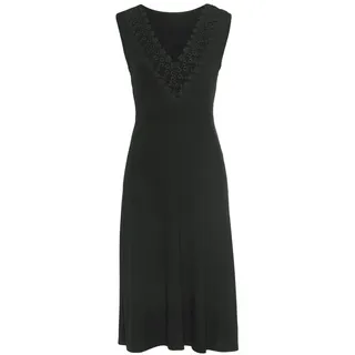 LASCANA Jerseykleid Shirtkleider Schwarz 34