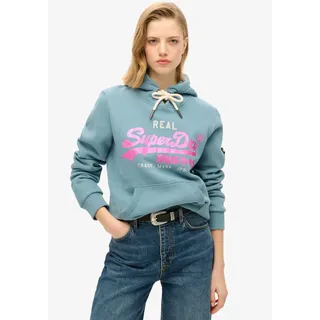 Superdry Kapuzensweatshirt »EMBELLISHED VL GRAPHIC HOOD«, blau