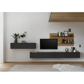 Home Affaire Wohnwand »City/Giron, moderne Anbauwand, Komplettset in vielen Farben verfügbar« Set, 4 Stk. tlg., grau