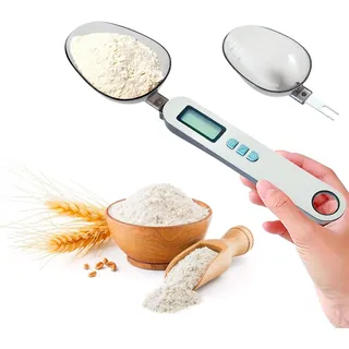 Avilia Digitale Küchenwaage mit integriertem Löffel - Fortschrittliche Präzision und Vielseitigkeit: Löffel digitale Waage zur Messung von Gramm - Kapazität bis zu 300 g