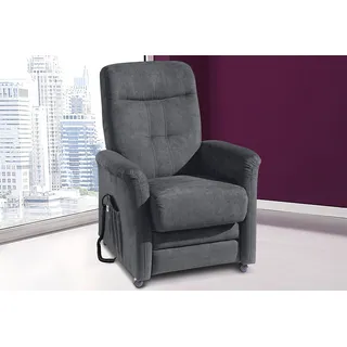 sit&more TV-Sessel Charlie Altara Nubuck 76 x 103 x 91 cm Grau mit Motor und Aufstehhilfe