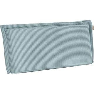PAIDI Rückenkissen "Cord in verschiedenen Ausführungen, Relaxkissen, 90/120/140 cm Breite" Rückenlehne für Bett und Sofa, abnehmbarer und waschbarer Bezug, dusty blau
