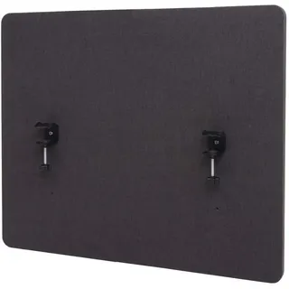 MCW Akustik-Tischtrennwand MCW-G75, Büro-Sichtschutz Schreibtisch Pinnwand, doppelwandig Stoff/Textil ~ 60x75cm braun-grau