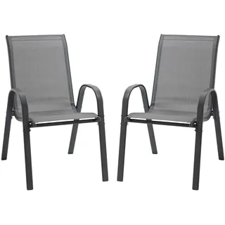 Outsunny Gartenstuhl 70 x 54 x 90 cm grau 2 St.