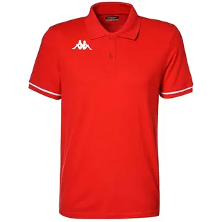 Kappa Barli Poloshirt, Rot/Weiß, 4XL