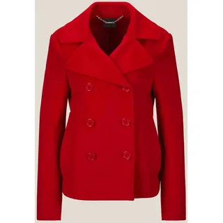 Kurzjacke MADELEINE "Caban Elegante Caban-Jacke mit Taschen", Damen, Gr. 44, rot, Obermaterial: 60% Wolle WO. 40% Polyester PES., Modern, normal, Jacken Kurzjacke, Cabanjacke