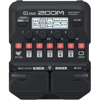 Zoom G1 FOUR Multi-Effektpedal für Gitarre mit Looper, Drum-Computer & Amp-Simulation