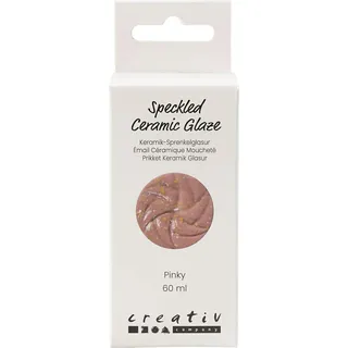 Creativ Company gesprenkelte Keramikglasur, 999–1060 °C, undurchsichtig, pinkfarben, 60 ml, 1 Flasche - Rosa