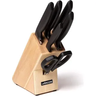 Messerblock Niza - Messerset mit Schere - 6 Stück - Modernes Design - Rostfreier Stahl