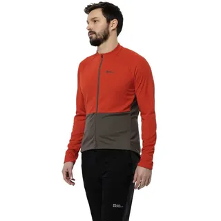Jack Wolfskin Morobbia Fz Langarm-t-shirt - Strong Red - 2XL