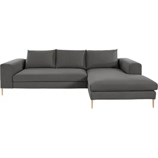 OTTO home Polsterecke »Finnja, softer, legerer Sitzkomfort, bequem, zeitloses Design, L-Form« Mit Bettfunktion & Bettkasten, grau