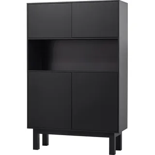 Woood Buffet Finca 110 x 40 x 170 cm Schwarz