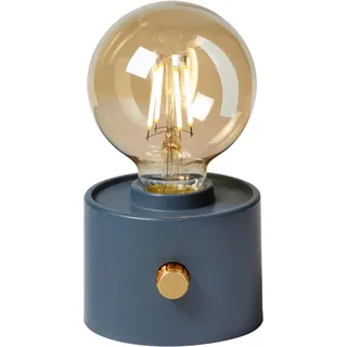Northpoint Vintage Akku Glühbirne Edison LED Tischlampe USB-C dimmbar mit Drehschalter – moderne Dekoration grau