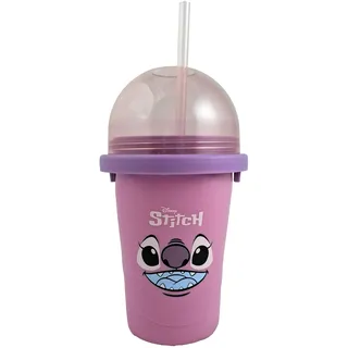Magic Freez Slushy Maker – Tragbarer Slushy Becher aus Silikon mit 2-in-1 Strohhalm und Löffel – Slush Ice Maker für erfrischende Slushies – Slushi Cup zum Slush Eis selbermachen – 370ml