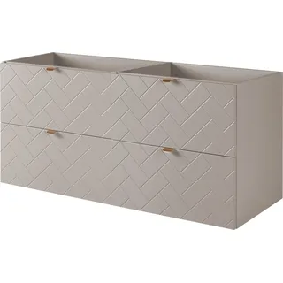 Badezimmerschrank, Kaschmir mit goldener Griff, 120 x 57 x 46 cm - Gold
