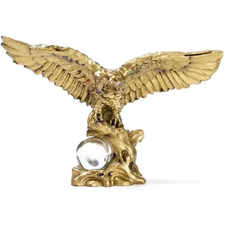 BRABUD Feng Shui Fliegender Adler mit Glaskugel Statue Home Office Shop Dekoration Kollektion Geschenk TQGJBS89