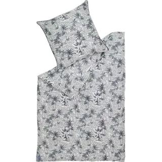 SPORTALM Kitzbühel Satin Bettwäsche PALMS Blau 140 x 200 cm - Blau