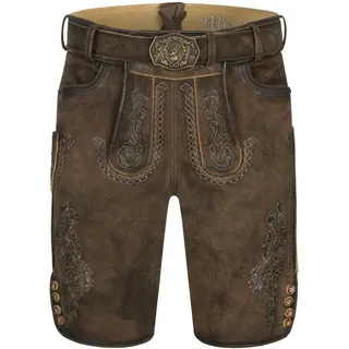 Nübler Trachtenlederhose »Lederhosen kurz Latz Luther«, braun,