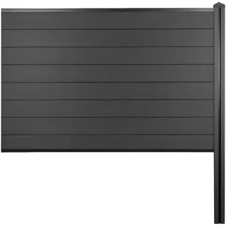 Mendler Windschutz 188 x 122 cm grau Aluminium