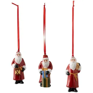 Villeroy & Boch Ornamente Santa Claus, Set 3tlg.