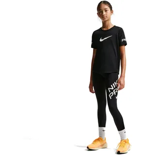 Nike Mädchen Tight Pro IF1778-010 158-170 - Black/White - 158-170