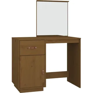vidaXL Schminktisch Honigbraun 95x50x134 cm Massivholz Kiefer - Bronze