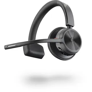 plt Poly – schnurloses Voyager 4310 UC-Headset (Plantronics) – Ein-Ohr-Headset – USB-A-Bluetooth-Adapter – kompatibel mit Teams (zertifiziert), Zoom und mehr, Schwarz