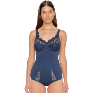 SUSA Damen Body ohne Bügel - Latina 6538 - Bequeme Shapewear Mieder für Frauen - Figurschmeichelndes Design - Ideal für Alltag & besondere Anlässe - Marine, 80E
