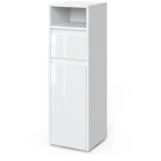 Vicco Midischrank Majest Weiß Hochglanz 30.2 x 96.3 cm, Model 40091 - Weiß