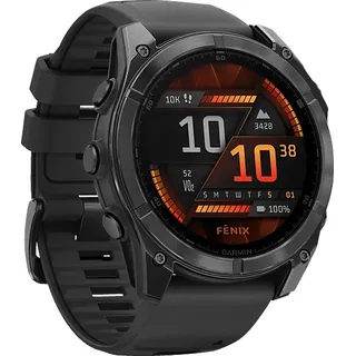 Garmin Fenix 8 BT 51 mm Aluminiumgehäuse schwarz Silikonarmband schwarz M