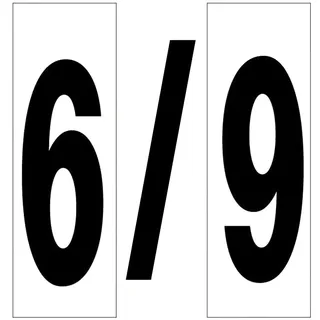 Selbstklebende Zahlen, 46 x 140 mm, langlebiges Design, wasserdicht, ideal für Identifikationen in verschiedenen Umgebungen.