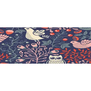 Tulup® Küchenrückwand Spritzschutz aus Glas -125x50 -Spritzschutz auf gehärtetes Glas Deko Tiere Hühner Eulen