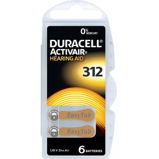 Duracell Hörgerätebatterie 312 160 mAh 6 St.