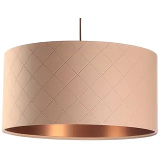 Onzeno Hängeleuchte Kupfer 60/30 cm , Beige, Kupferfarben , Kunststoff , E27 , 1.1x30x60 cm , Lampen & Leuchten, Innenbeleuchtung, Hängeleuchten, Pendelleuchten