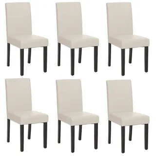 Mendler Esszimmerstuhl Littau Kunstleder weiß 6er Set