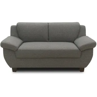 DOMO. collection Sofa Panama, 2 Sitzer, 2er Couch, Garnitur, 3-2-1 Sofa, 91 x 159 x 80 cm (BxTxH), dunkelgrau