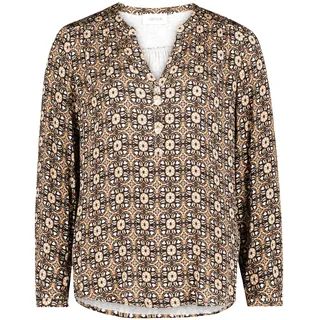 Cartoon Damen Casual-Bluse mit Muster Camel/Black,40