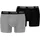 Boxershorts Comfort Stretch Grey Melange/Black M 2er
