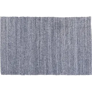 Kare Design Teppich Boucara, Blau, 300x200cm, Läufer, Vorleger, Rechteckig, Baumwolle, Einfarbig, Wohnzimmer