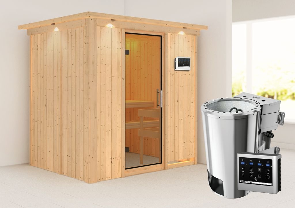 Bild von Sauna Fanja Fronteinstieg, 3,6 kW Bio-Ofen externe Steuerung easy